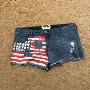 Never Worn American Flag Shorts